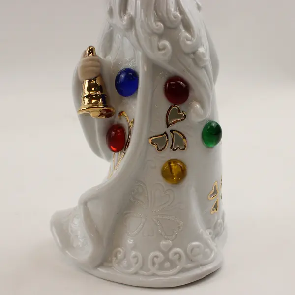Christmas Ceramic Wizard Tealight Holder Hand-Painted Holiday Decor