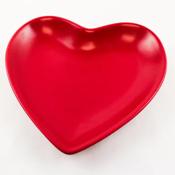 Chantal Heart Shaped Plates White & Red Dessert Set