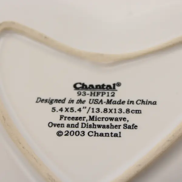 Chantal Heart Shaped Plates White & Red Dessert Set