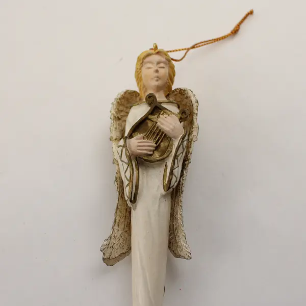 Vintage Set of 4 Angel Icicle Ornaments - Harp Choir Band Winged