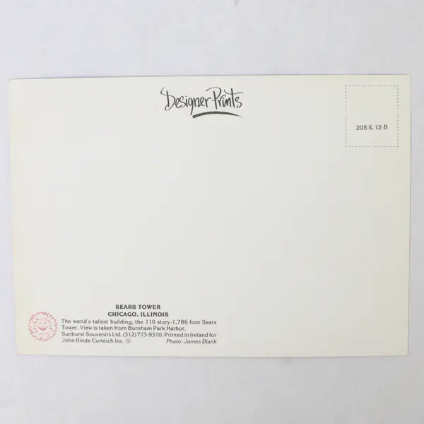 Lot Of 2 Vintage Chicago Downtown Skyline Postcards Sears Tower