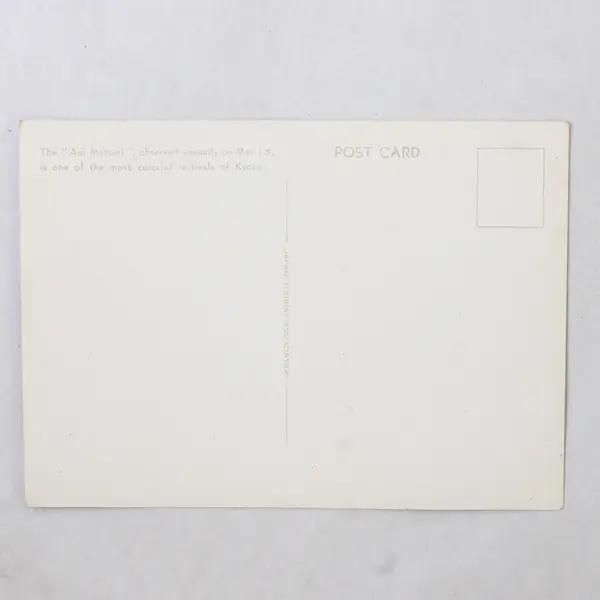 Lot Of 2 VTG Japan Postcards Nijubashi Bridge Tokyo Aoi Matsuri Festival Kyoto