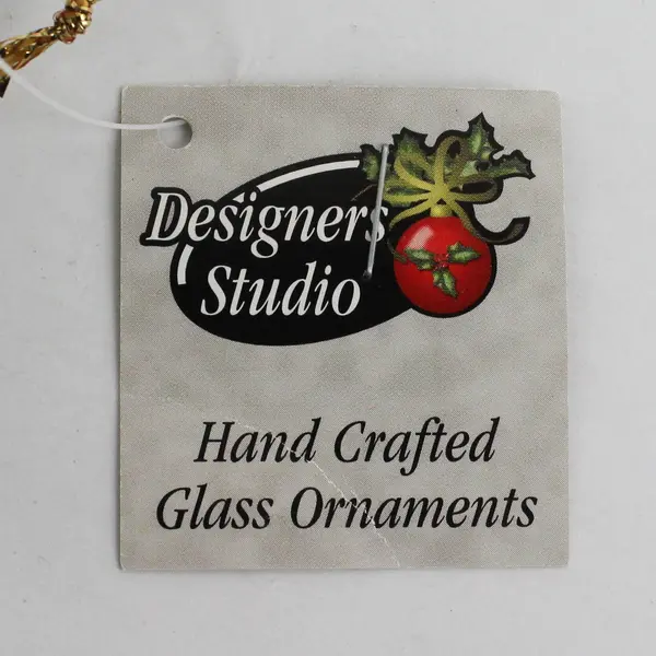Designers Studio Hand Crafted Flying Santa Glass Ornament 3.75" Broken Piece 