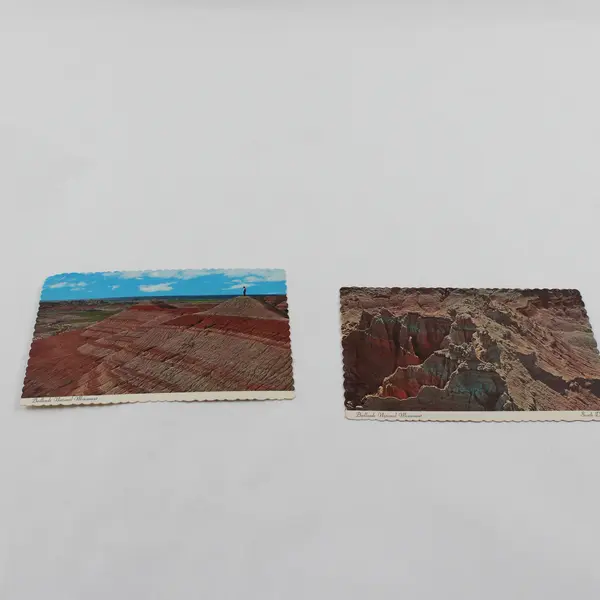Lot Of 2 Vintage Badlands National Monument South Dakota Postcards