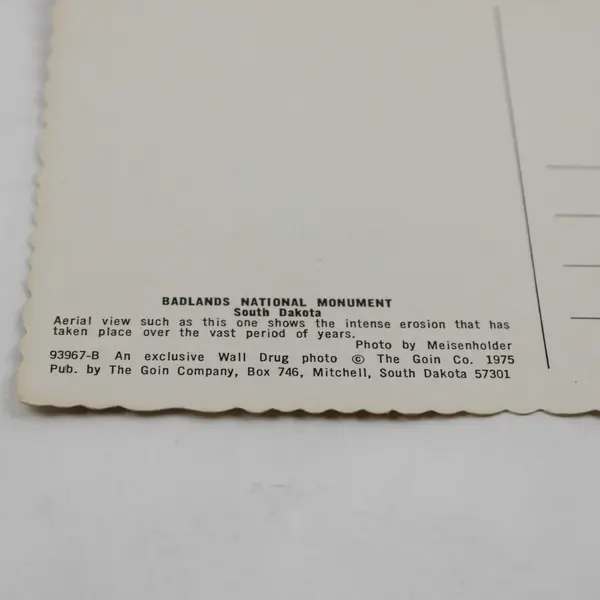 Lot Of 2 Vintage Badlands National Monument South Dakota Postcards