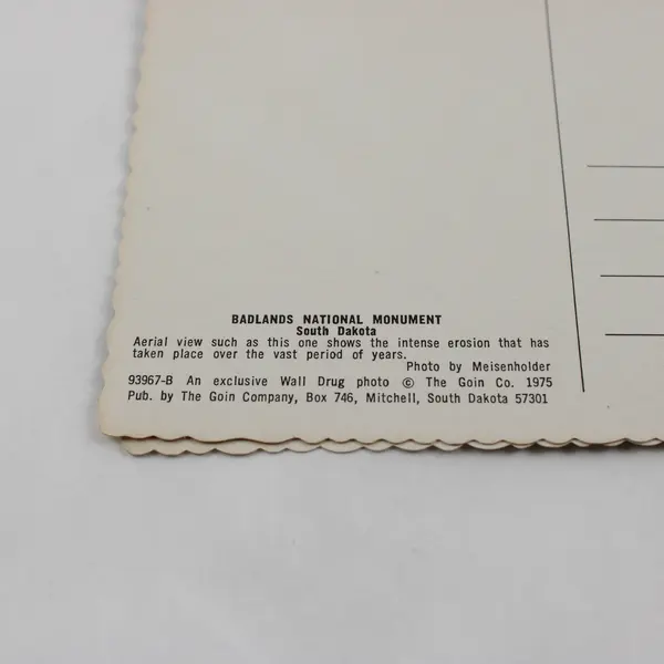 Lot Of 2 Vintage Badlands National Monument South Dakota Postcards