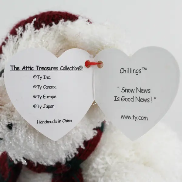 2000 Ty Beanie Babies Attic Treasures Chillings Snow News Is Good News