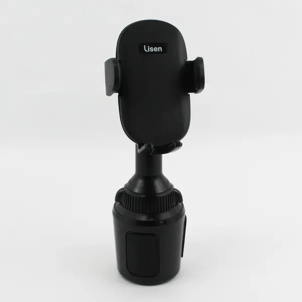 Lisen Black Plastic Car Cup Holder Phone Mount