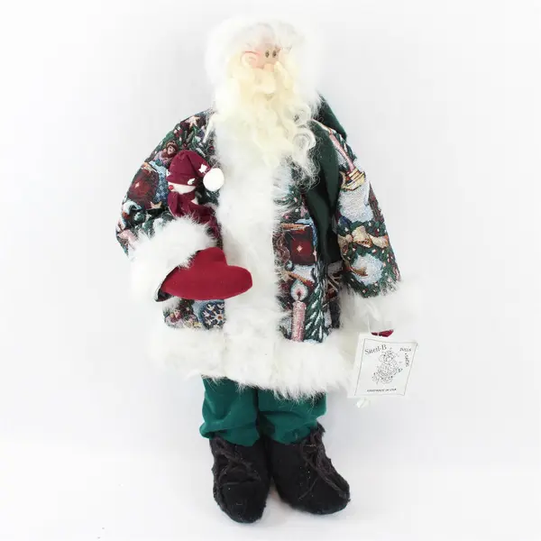 New Handmade Standing Santa Claus Figurine Shell B Dolls & Santas 21in