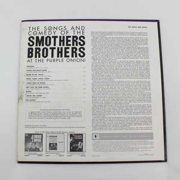 The Songs and Comedy of the Smothers Brothers, 12" Vinyl Record 