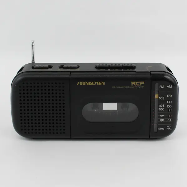 Soundesign RCP AM-FM 2Band Radio Cassette Player Model 4612BLK UNTESTED