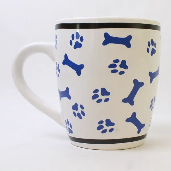 DEI "My Best Friend Is My Dog" Blue On White Large Ceramic Coffee Mug 5.25"