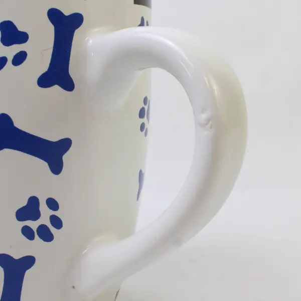 DEI "My Best Friend Is My Dog" Blue On White Large Ceramic Coffee Mug 5.25"