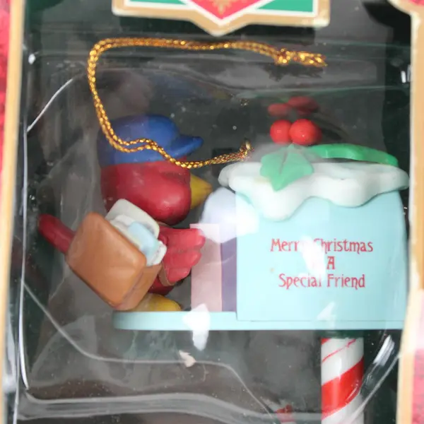 VTG Trim-A-Home Christmas Ornament Bird Mailbox Special Friend NIB
