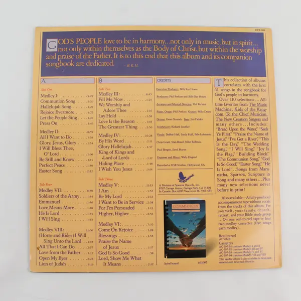  Communion A Sing-A-Long For God's People In Harmony 12" Vinyl Record 