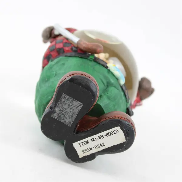 Golf Santa Snow Globe Figurine WB-8092D New Holiday Collectible