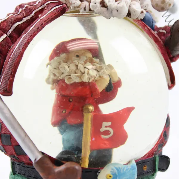 Golf Santa Snow Globe Figurine WB-8092D New Holiday Collectible