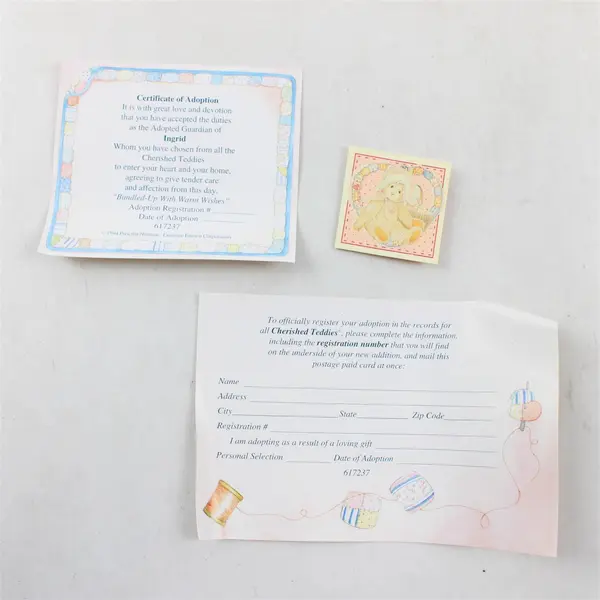 Cherished Teddies INGRID 'Bundled-Up With Warm Wishes' 1994 Figurine New