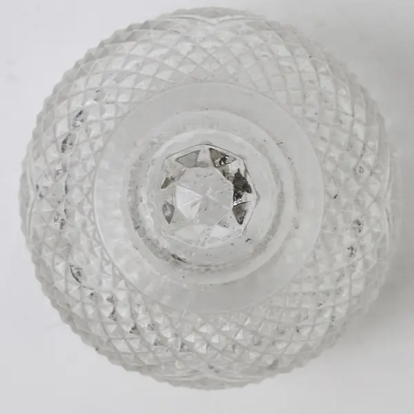 Avon Diamond Point & Daisy Clear Pressed Glass Butter Dish Cloche Lid No Bottom