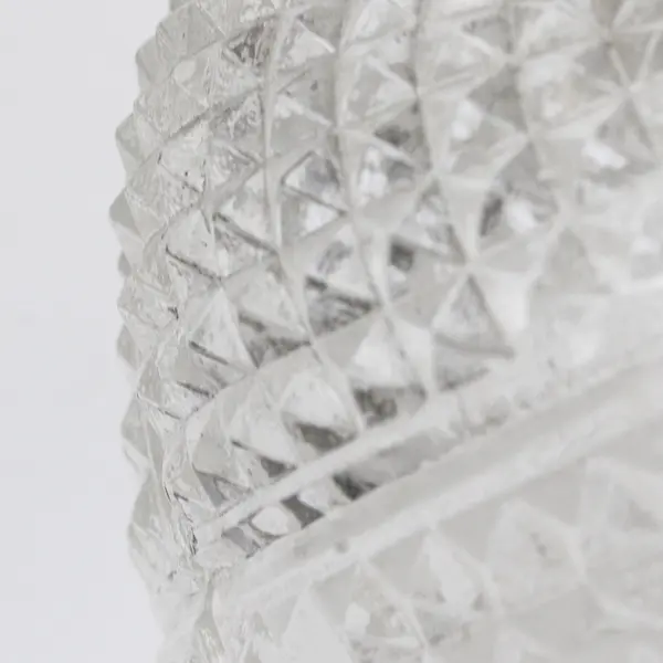 Avon Diamond Point & Daisy Clear Pressed Glass Butter Dish Cloche Lid No Bottom