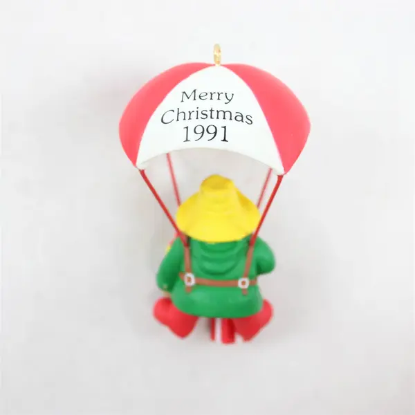Enesco Christmas Ornament, 1st Paddington Bear, CHRISTMAS is in the AIR, 1991