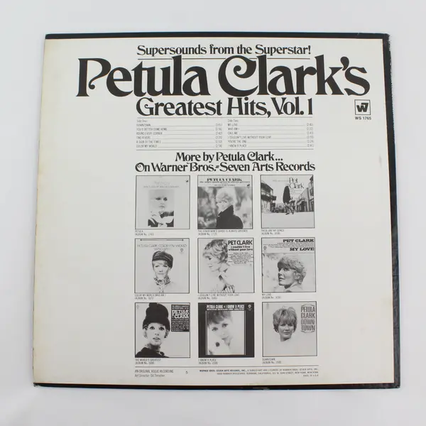Petula  Clark's Greatest Hits, Vol. 1  12" Vinyl Record