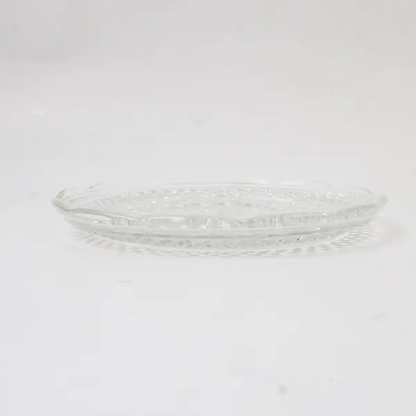 Lot Of 4 Anchor Hocking Wexford Pattern Clear Pressed Glass Bread Plates 6.25"