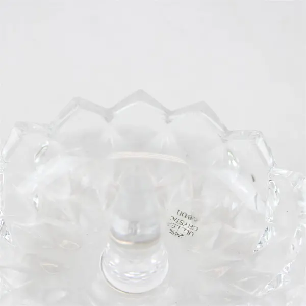 Avon Vintage 24% Lead Crystal Round Ring Holder New Without Tags