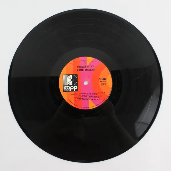 Roger Williams: Summer Of 42  12"   Vinyl Record
