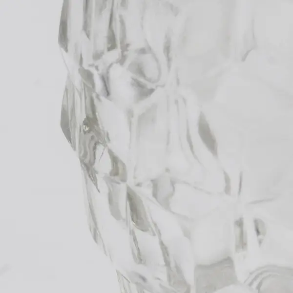 Jeannette Glass Co Cube Pattern Clear Glass Creamer 3" Tall