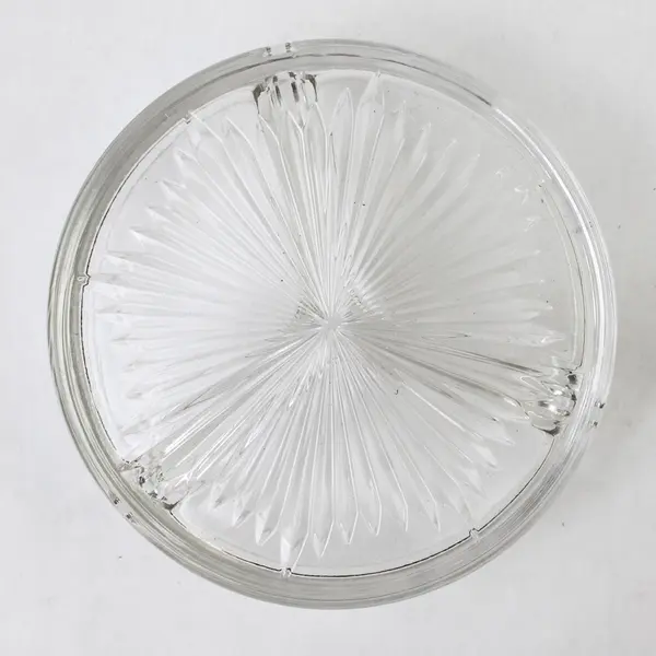 Indiana Glass Company Clear Pressed Glass Three Part Round Relish Dish 5.5"