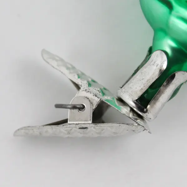 Lot of 2 Kiss the Toad Frog Prince Inge Glas Hand Painted Glass Clip Ornaments 