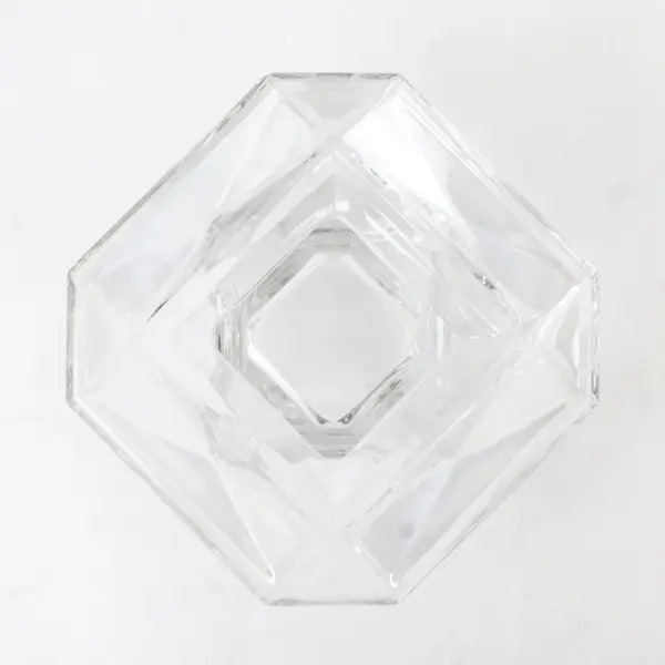 PartyLite Iridescent Clear Glass Discover Pillar Candle Holder 4" Tall P8163