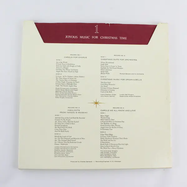 Reader's Digest Joyous Music for Christmas Time 12" Vinyl Record Set of 4