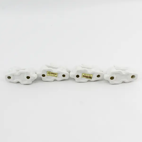 Set Of 4  Action White Porcelain Rabbit Napkin Rings Holders  Japan