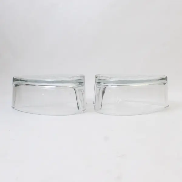 Lot Of 2 Libbey Matching Pressed Glass Heart-Shaped Bowl Candy Dish/Trinket Dish