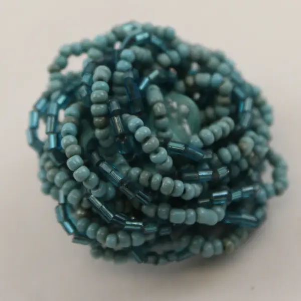 Blue Beaded Stretch Ring Adjustable Fashion Jewelry - New w/o Tags