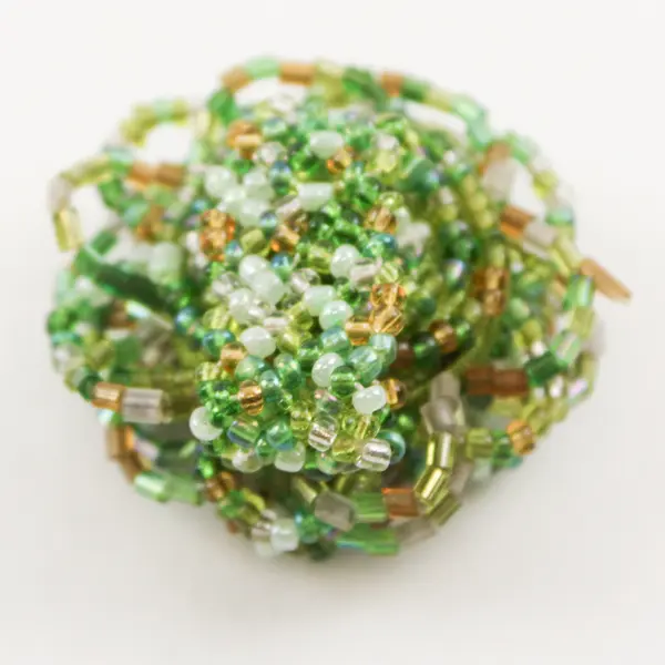 Green Beaded Stretch Ring Adjustable Fashion Jewelry