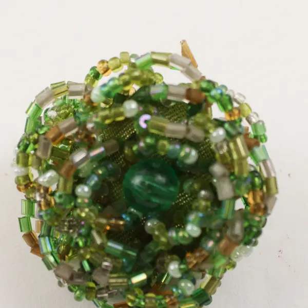 Green Beaded Stretch Ring Adjustable Fashion Jewelry