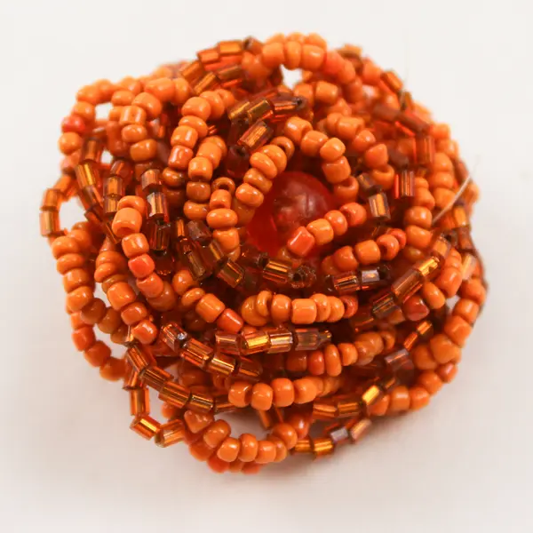 Orange Beaded Stretch Ring Adjustable Fashion Jewelry 