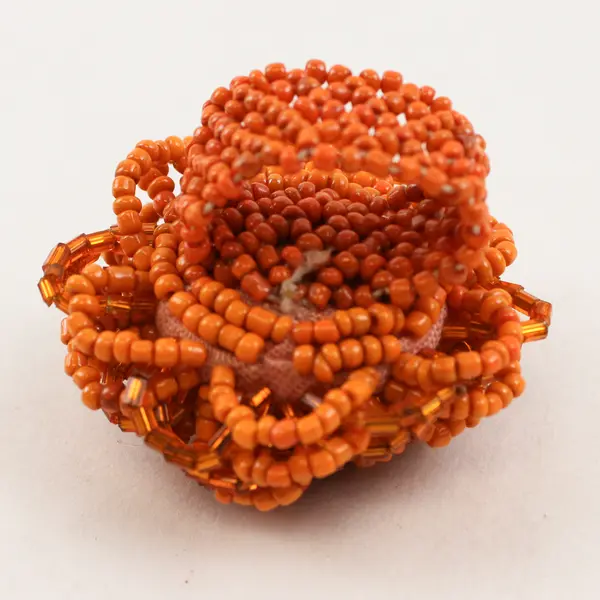 Orange Beaded Stretch Ring Adjustable Fashion Jewelry 