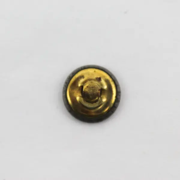 Vintage Silver-Tone Metal Mother of Pearl Nautical Anchor Shank Button 1/2"