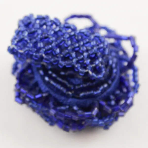 Dark Blue Beaded Stretch Ring Adjustable Fashion Jewelry 