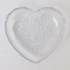 Studio Nova Clear Pressed Glass Heart-Shaped Stackable Candy Dish 1.75" Tall