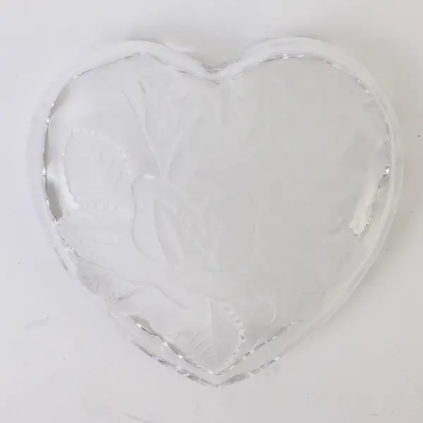 Studio Nova Clear Pressed Glass Heart-Shaped Stackable Candy Dish 1.75" Tall
