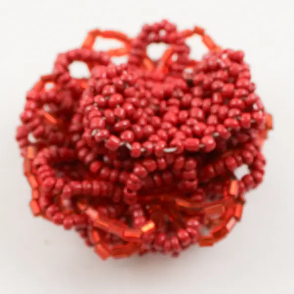 Red Beaded Stretch Ring Adjustable Fashion Jewelry 