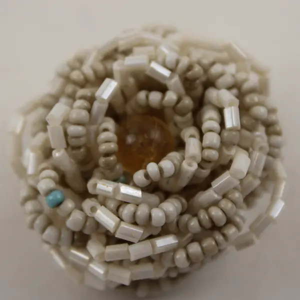 Ivory White Beaded Stretch Ring Adjustable Fashion Jewelry