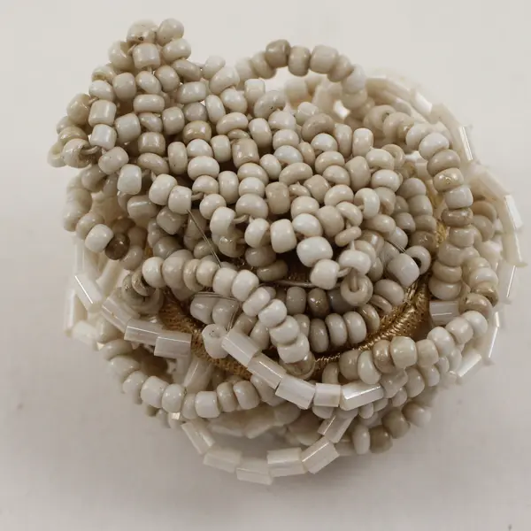 Ivory White Beaded Stretch Ring Adjustable Fashion Jewelry