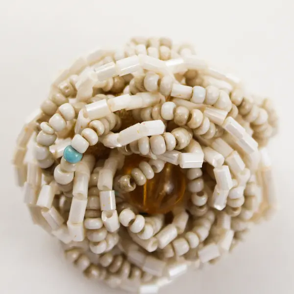 Ivory White Beaded Stretch Ring Adjustable Fashion Jewelry