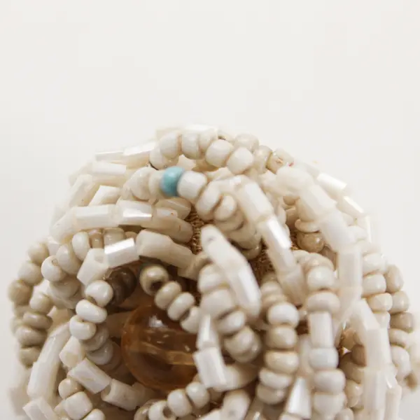 Ivory White Beaded Stretch Ring Adjustable Fashion Jewelry